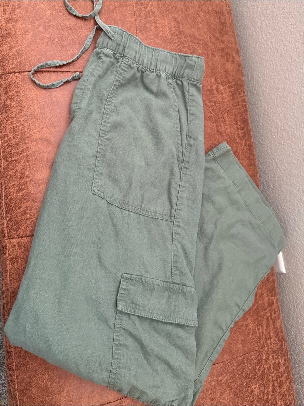 GAP cargo linen blend drawstring pants